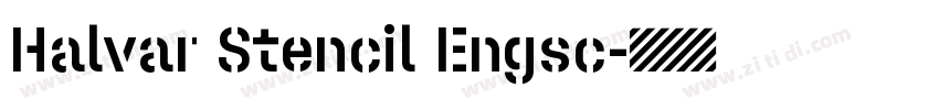 Halvar Stencil Engsc字体转换